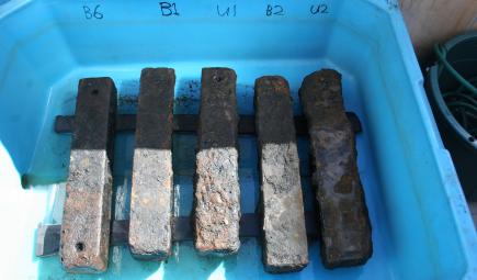 Iron ballast recovered from slave ship wreck